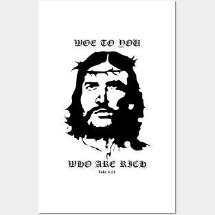 Jesus Christ Che Guevara Revolutionary Luke 6:24 Posters and Art